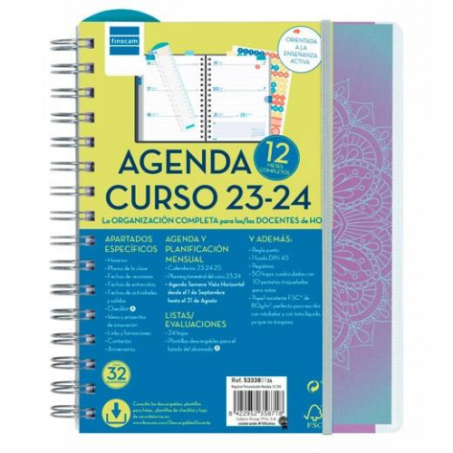 FINOCAM Agenda - cuaderno escolar del docente secundaria semana